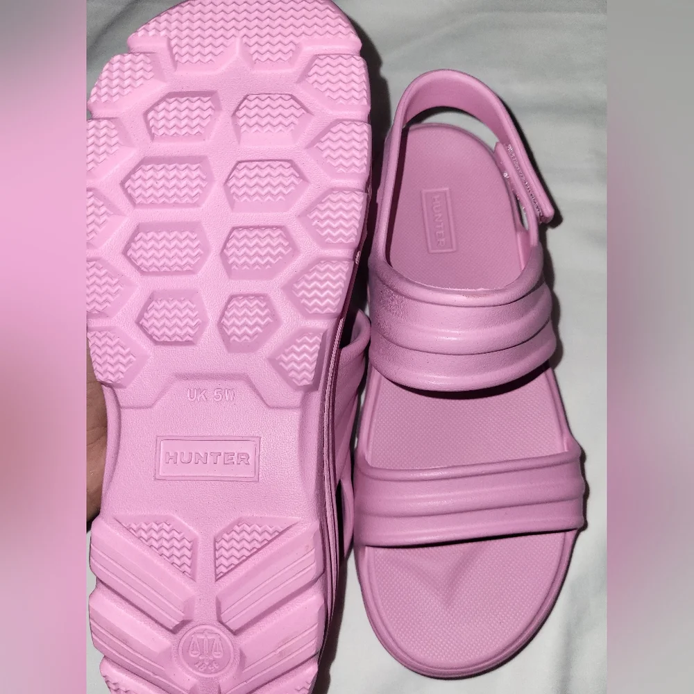 Hunter Light Pink Slide Sandals - Picture 2 of 2